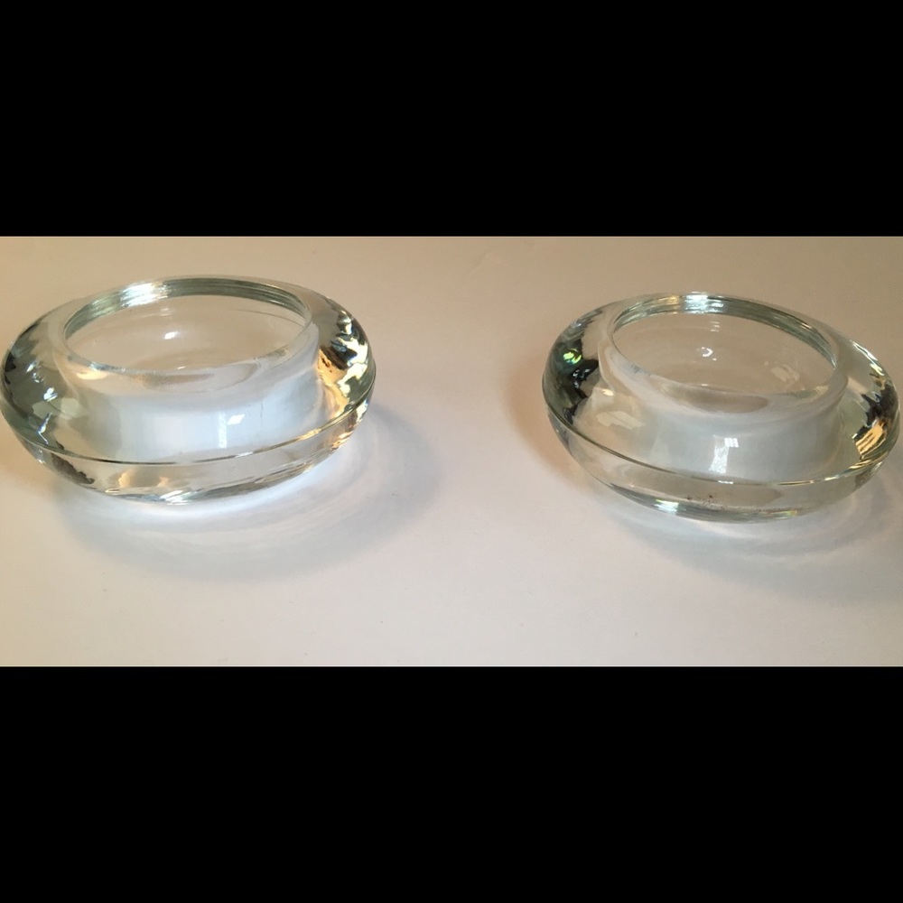 Clear glass tea light votive set